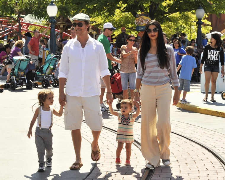 Image: Matthew McConaughey And Family Visit Disneyland